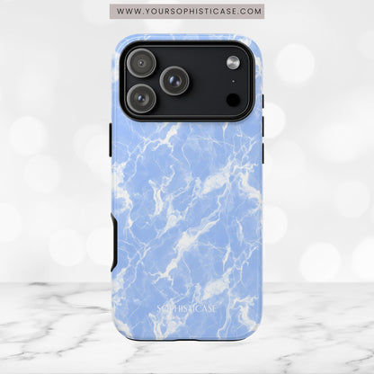 Marble Crush in Blue - iPhone Case