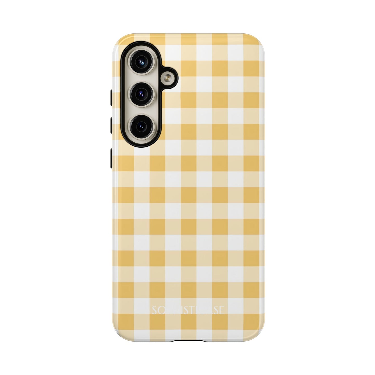 Gingham in Yellow - Protective Phone Case for Samsung Galaxy