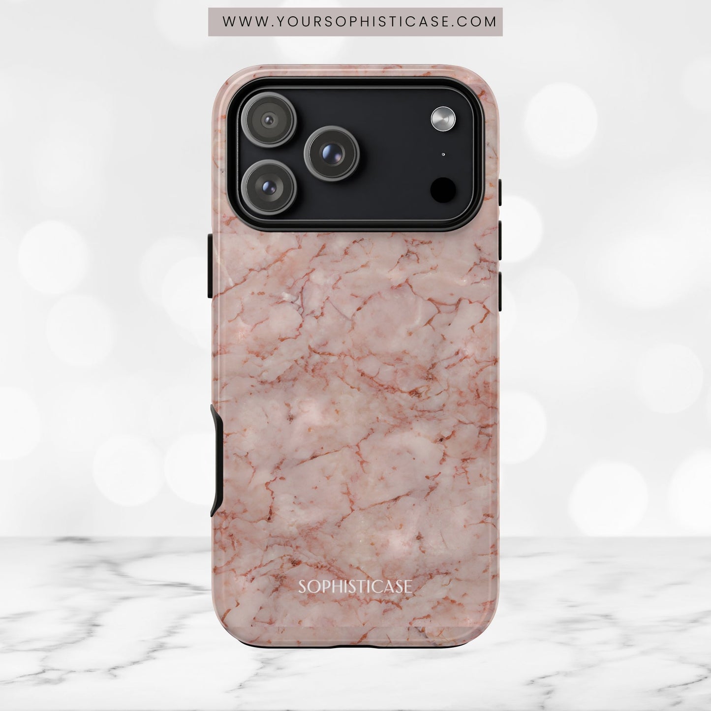 Marble Opulence in Pink - iPhone Case, Samsung Galaxy Case, Google Pixel Case