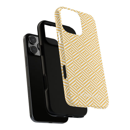 Illusions in Yellow - Dual Layer Shockproof Phone Case for iPhone, Google Pixel and Samsung Galaxy