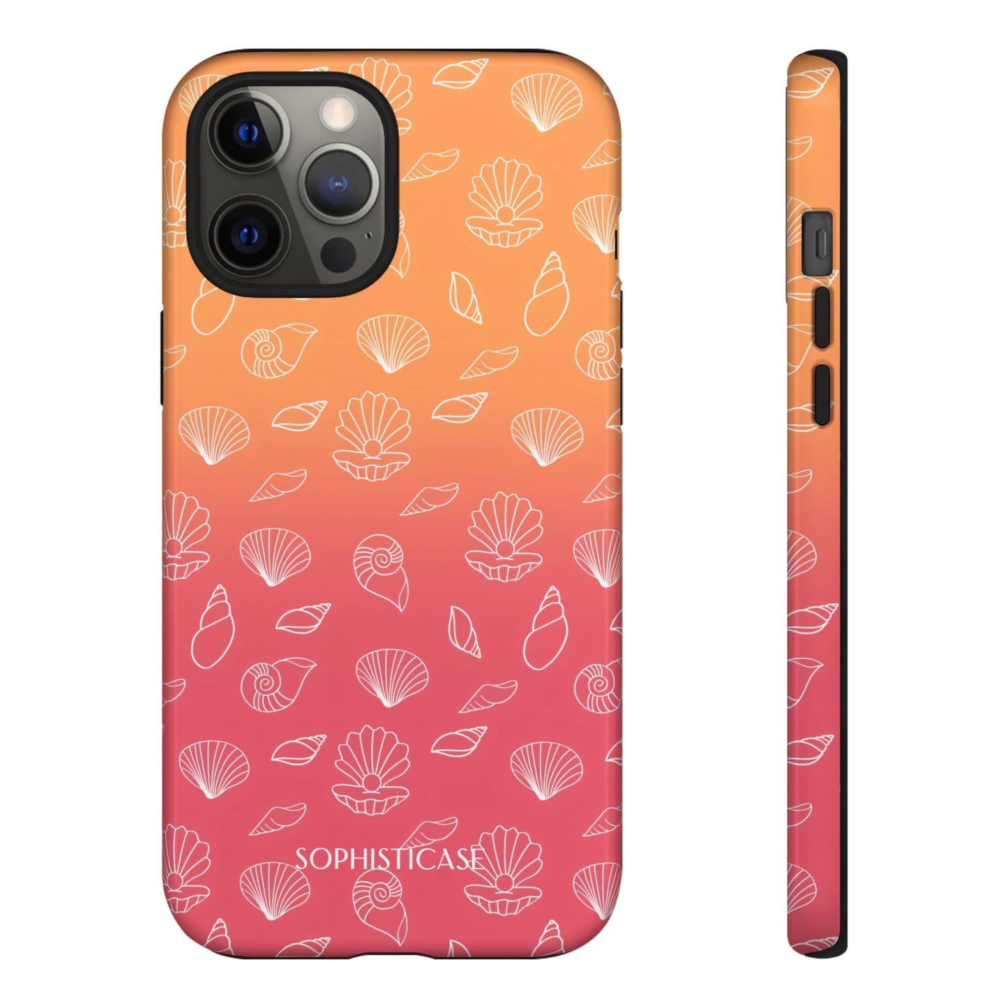 Seashell Society in Sunset Orange - iPhone Case, Samsung Galaxy Case, Google Pixel Case