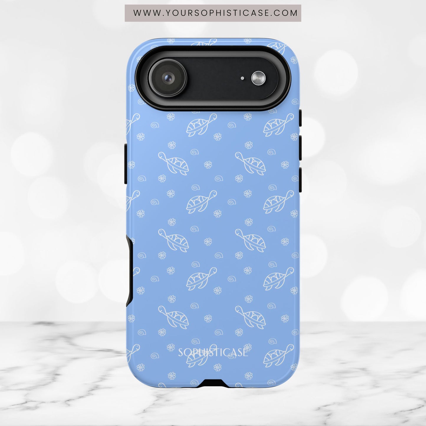 Turtle Island in Blue - iPhone Case