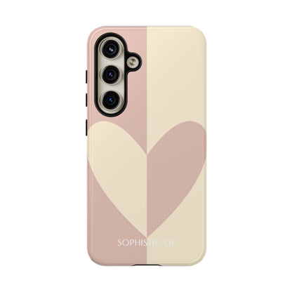 Be Mine in Brown and Beige - Drop Proof Phone Case for Samsung Galaxy