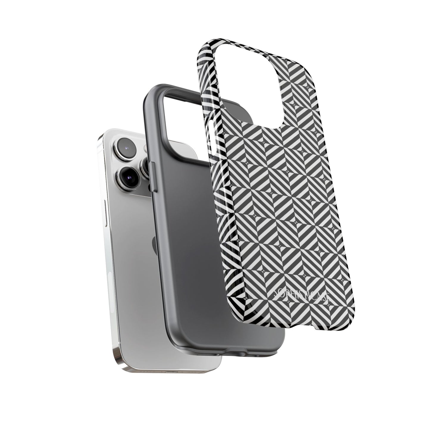 Illusions in Black - iPhone Case