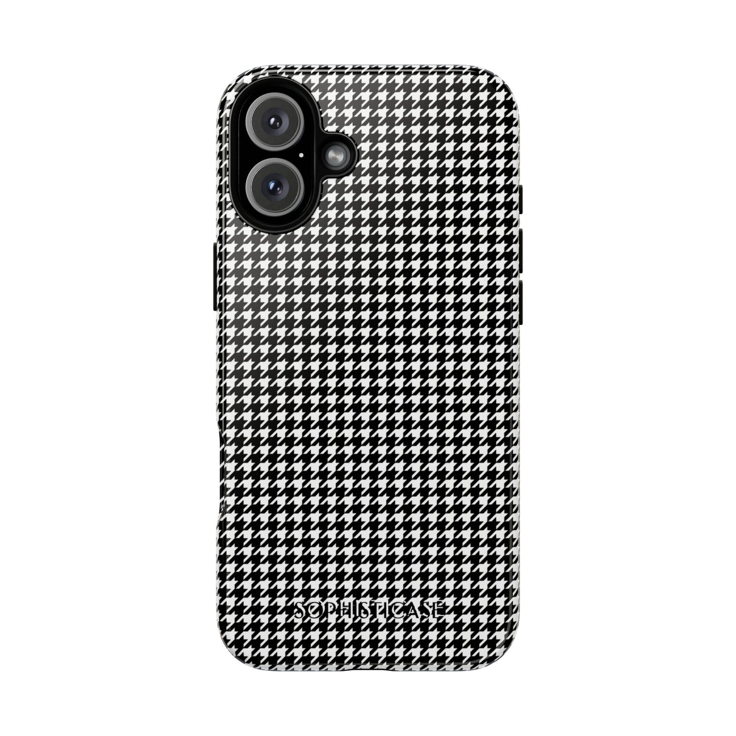 Houndstooth in Black - Drop Proof Phone Case for iPhone