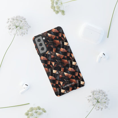 Rose' Runway in Noir Mosaic - Tough Phone Case