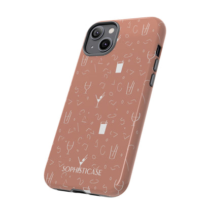 Cocktail Hour in Brown - Drop Proof Phone Case for iPhone