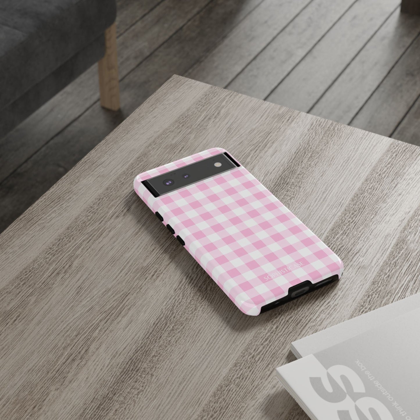 Gingham in Pink - Tough Phone Case
