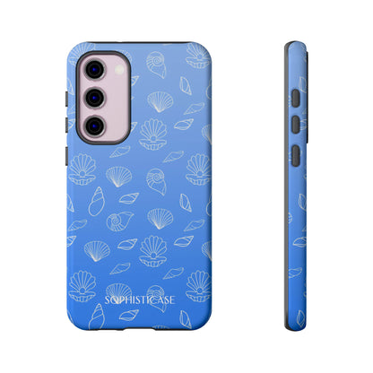 Seashell Society in Ocean Blue - Drop Proof Phone Case for Samsung Galaxy