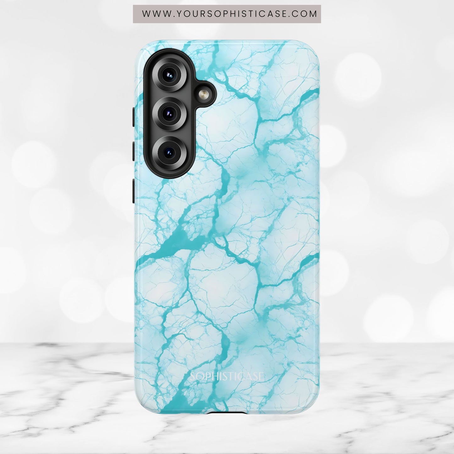 Marble Opulence in Aqua - Tough Phone Case