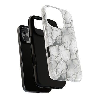 Marble Opulence in Charcoal Grey - Tough Phone Case