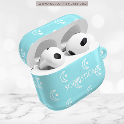 AirPod Cases - Moon Phase in Aqua