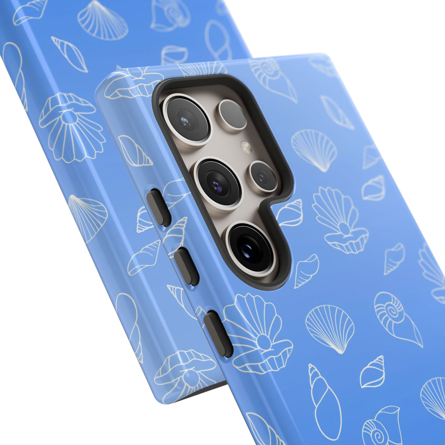 Seashell Society in Ocean Blue - iPhone Case, Samsung Galaxy Case, Google Pixel Case