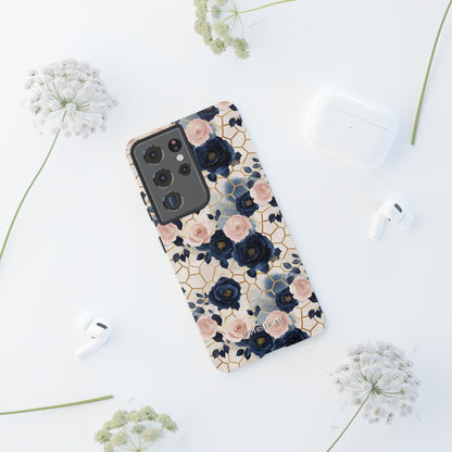 Royal Floral in Navy Hive - Tough Phone Case