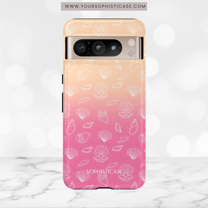 Seashell Society in Sandy Pink Sunset - iPhone Case, Samsung Galaxy Case, Google Pixel Case