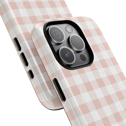Gingham in Neutral Beige - Magsafe Case