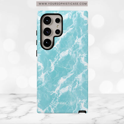Marble Crush in Aqua - Tough Phone Case