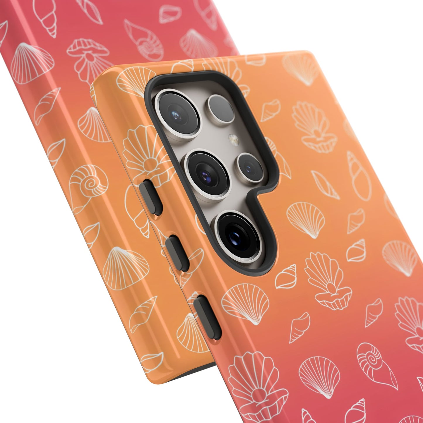 Seashell Society in Sunset Orange - iPhone Case, Samsung Galaxy Case, Google Pixel Case