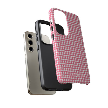 Tough Case - Houndstooth in Salmon