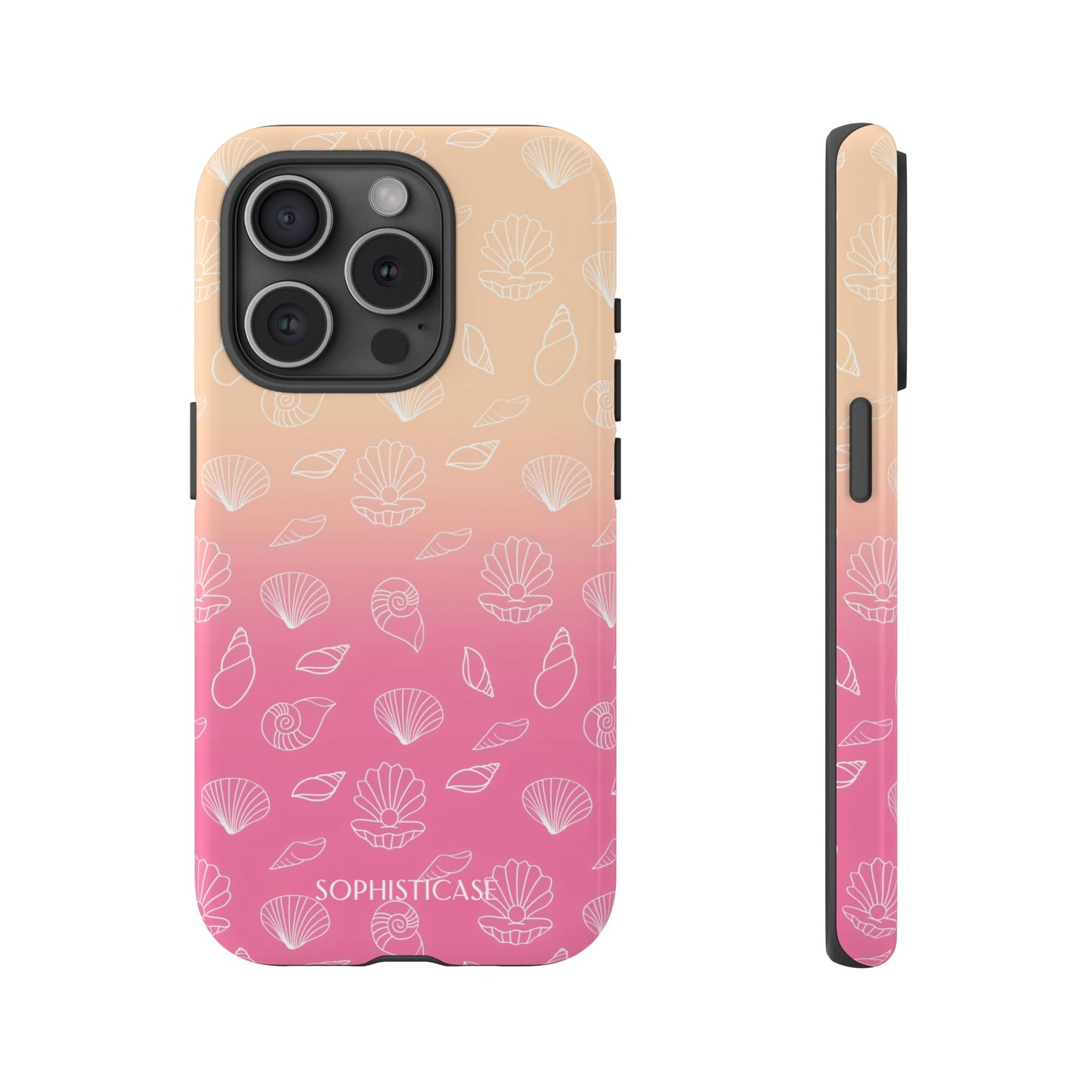 Seashell Society in Sandy Pink Sunset - iPhone Case, Samsung Galaxy Case, Google Pixel Case