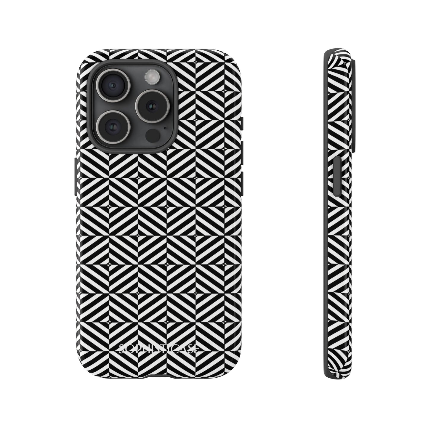 Illusions in Black - Tough Phone Case for iPhone