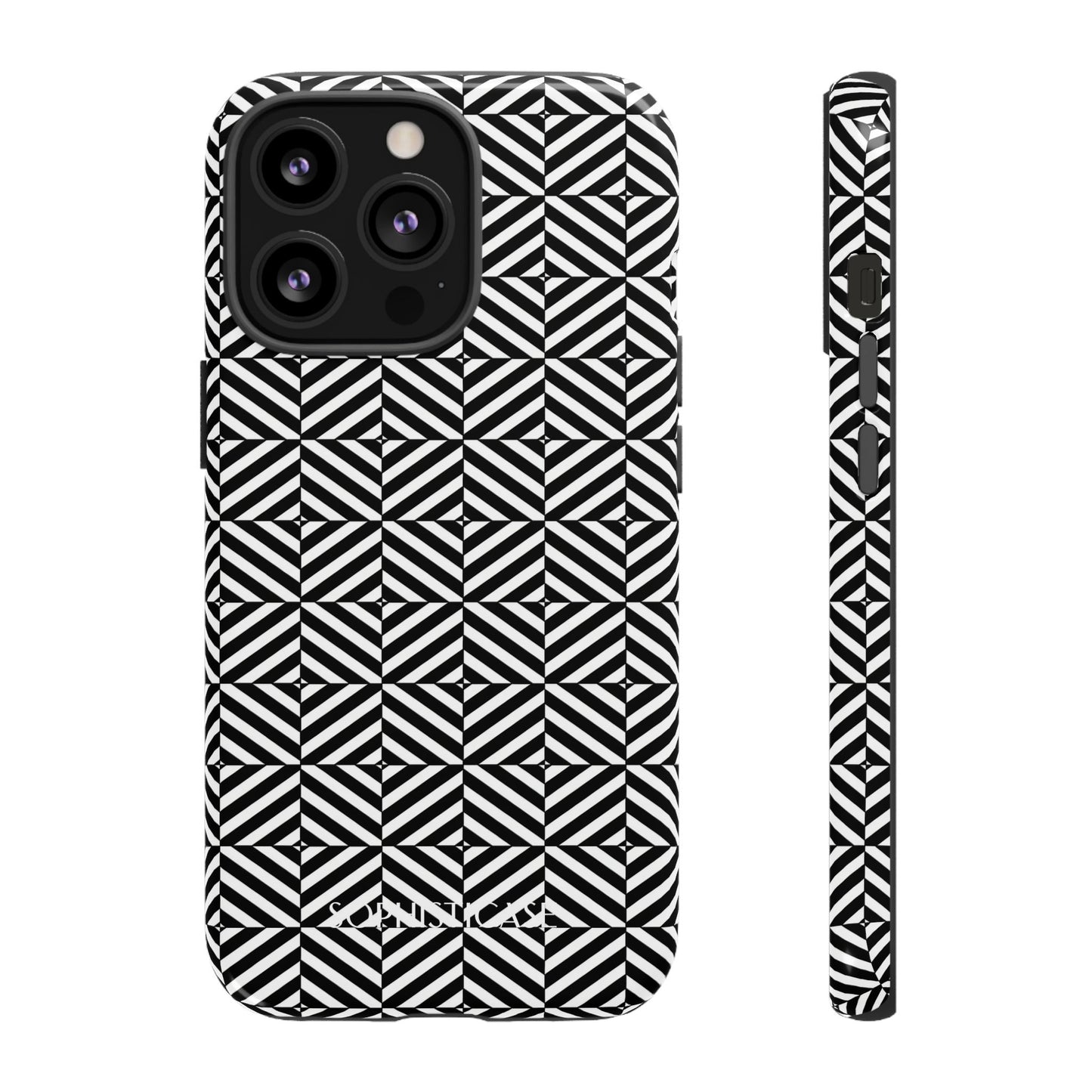 Illusions in Black - Tough Phone Case for iPhone