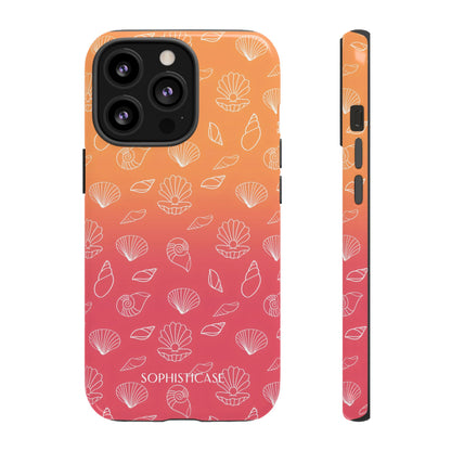 Seashell Society in Sunset Orange - iPhone Case, Samsung Galaxy Case, Google Pixel Case