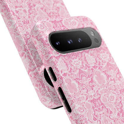 Luxe Lace in Pink - iPhone Case, Samsung Galaxy Case, Google Pixel Case