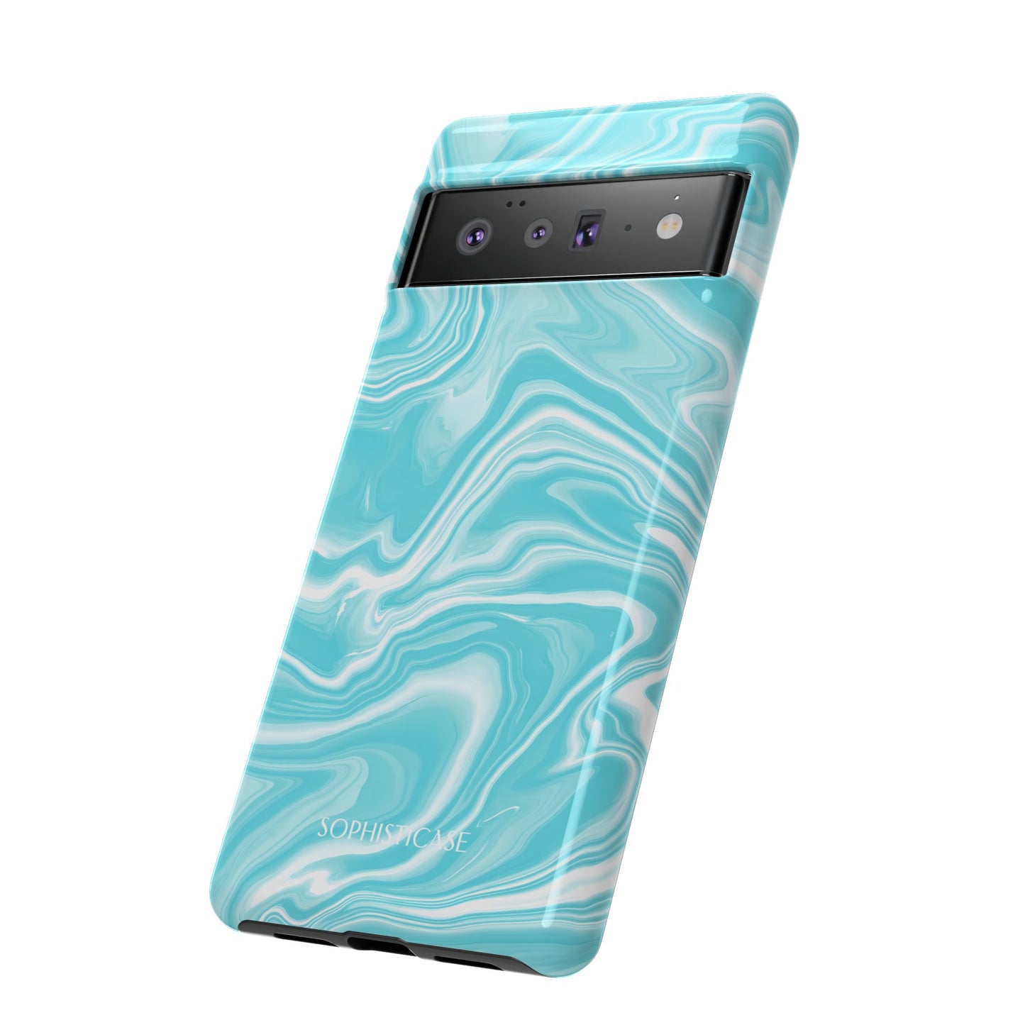 Liquid Dreams in Aqua - Tough Phone Case