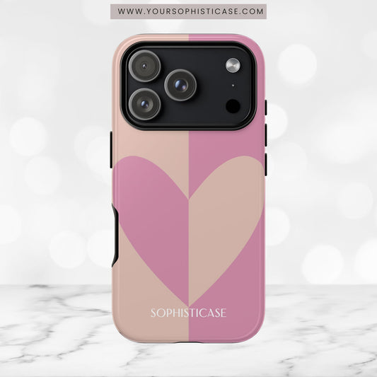 Be Mine in Pink and Brown - iPhone Case