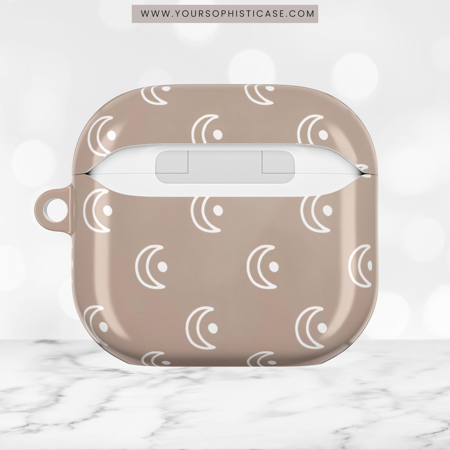 AirPod Cases - Moon Phase in Boho Brown