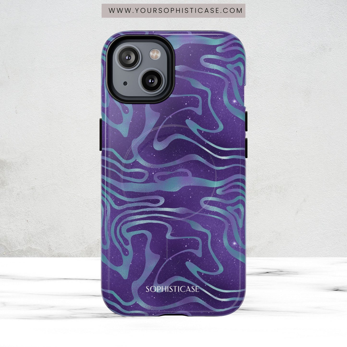 Cosmic Gold in Blue & Purple - iPhone Magsafe Case