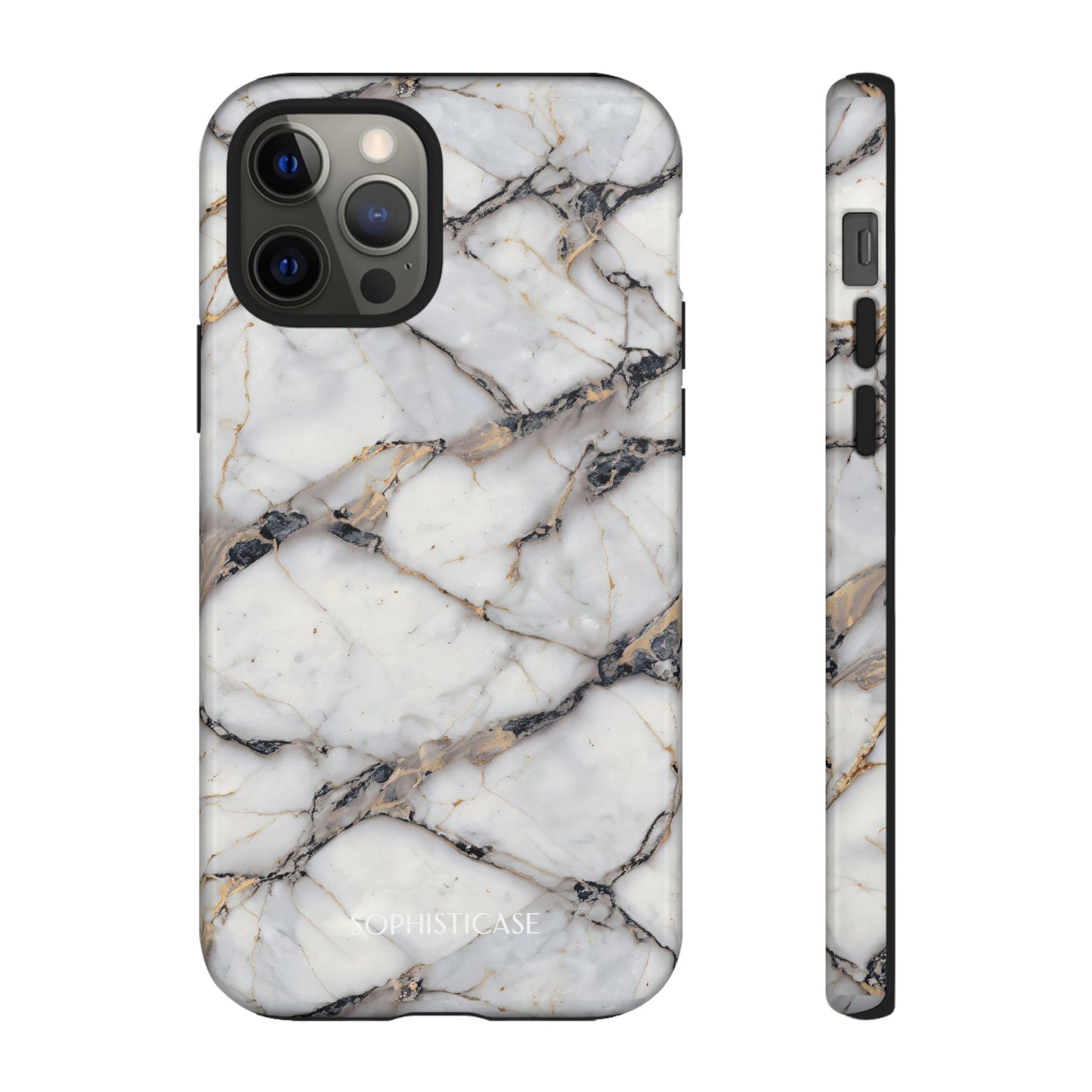 Marble Opulence in Cracked Beige - iPhone Case, Samsung Galaxy Case, Google Pixel Case