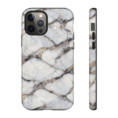 Marble Opulence in Cracked Beige - iPhone Case, Samsung Galaxy Case, Google Pixel Case