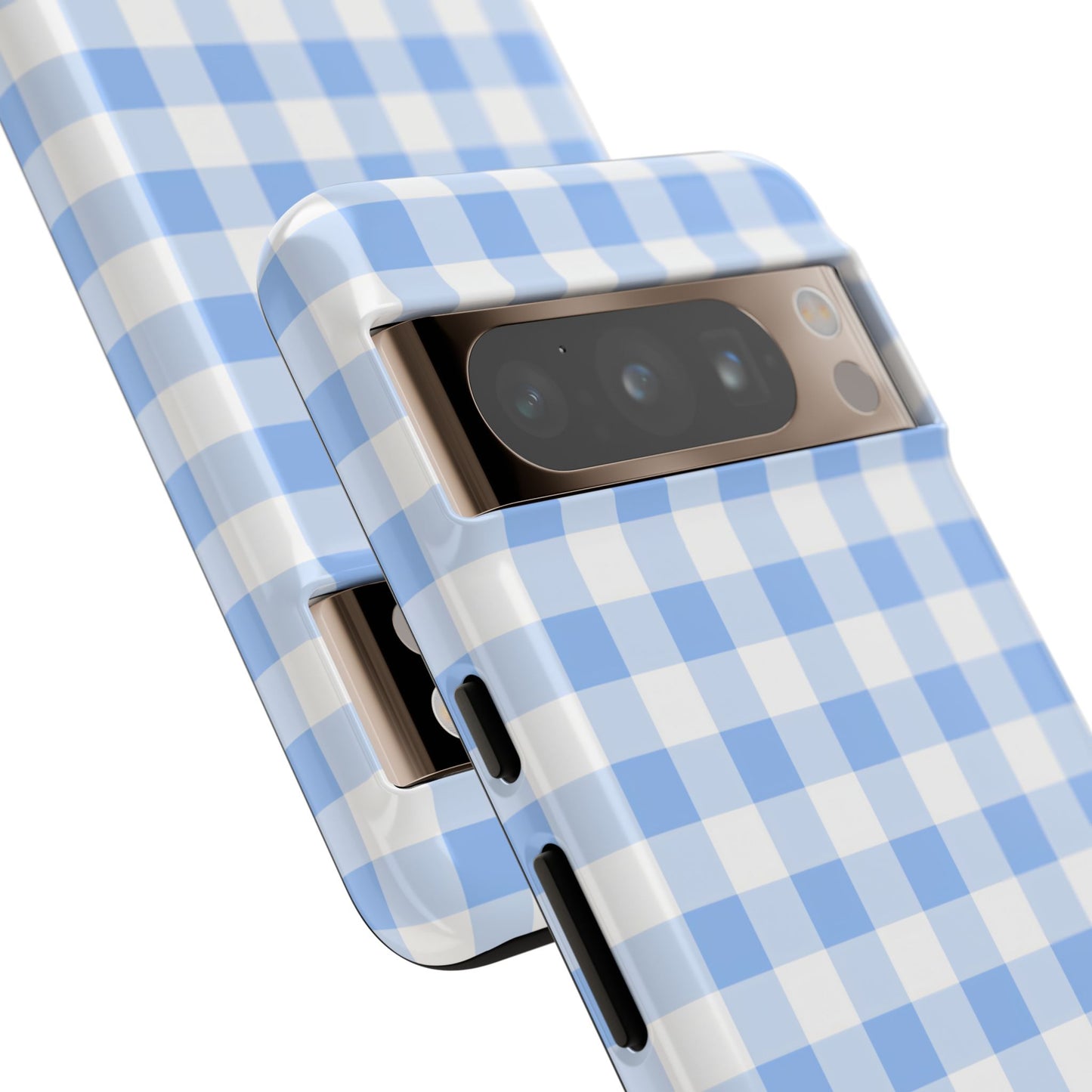 Gingham in Blue - Tough Phone Case