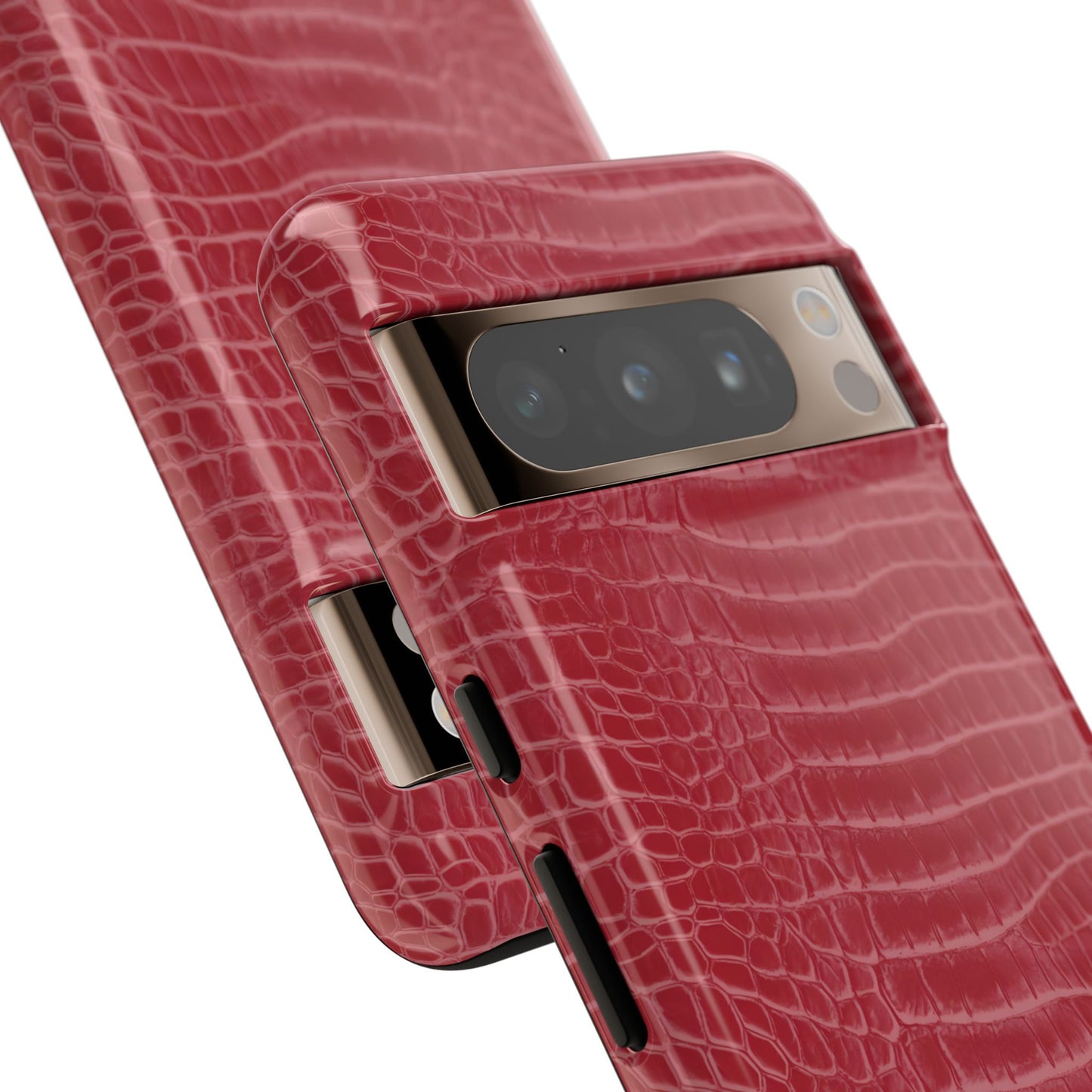 Luxe Leather in Cherry Red - iPhone Case, Samsung Galaxy Case, Google Pixel Case
