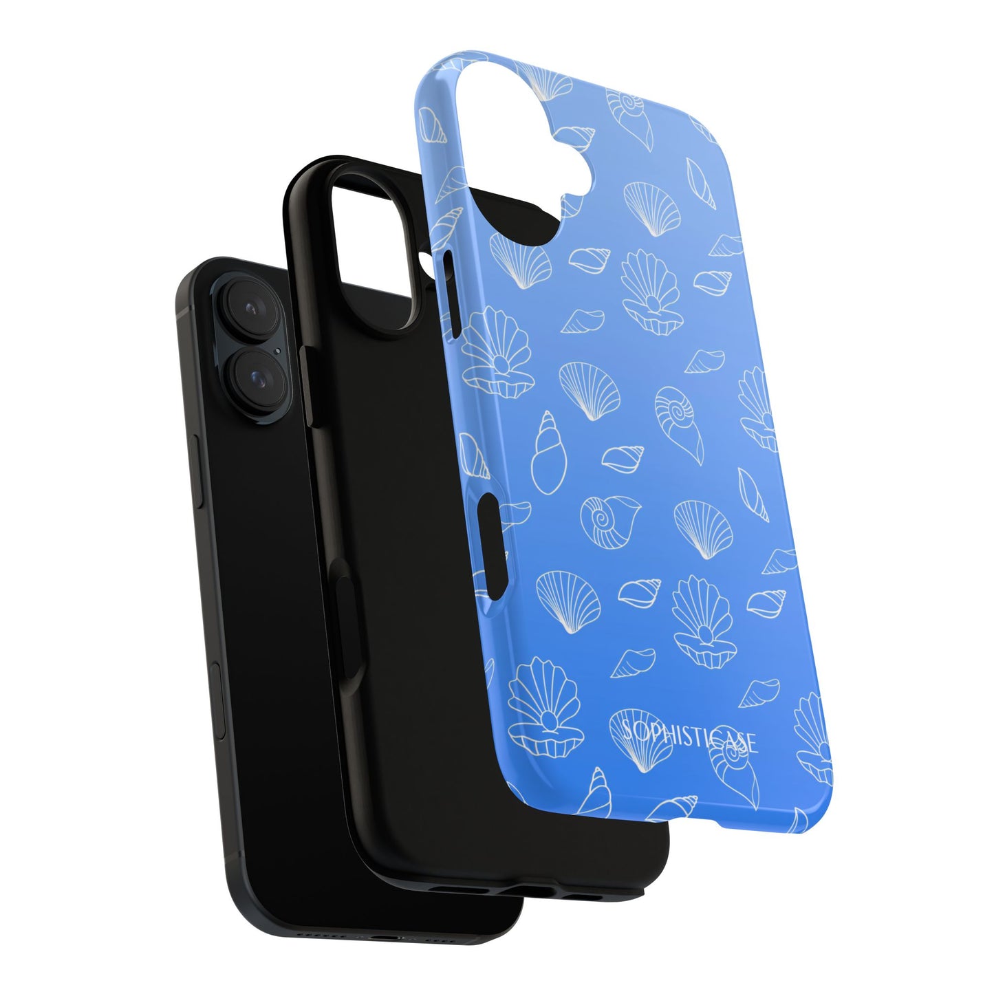 Seashell Society in Ocean Blue - iPhone Case, Samsung Galaxy Case, Google Pixel Case