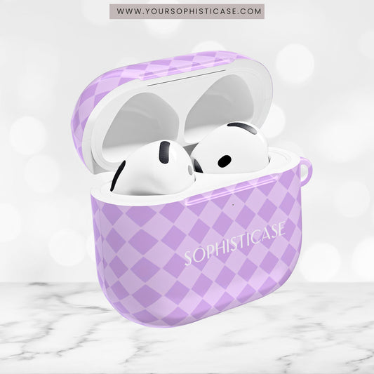 AirPod Cases - Diamond Diva in Pastel Purple