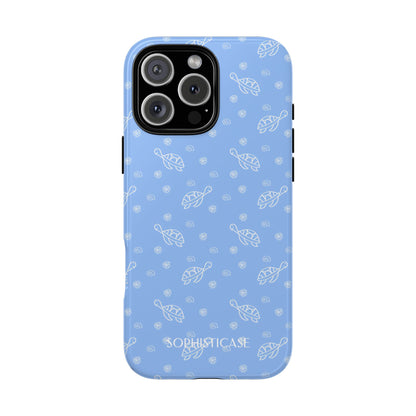 Turtle Island in Blue - Protective Phone Case for iPhone