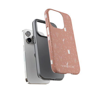 Cocktail Hour in Brown - Drop Proof Phone Case for iPhone