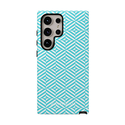 Illusions in Aqua - Protective Phone Case for Samsung Galaxy