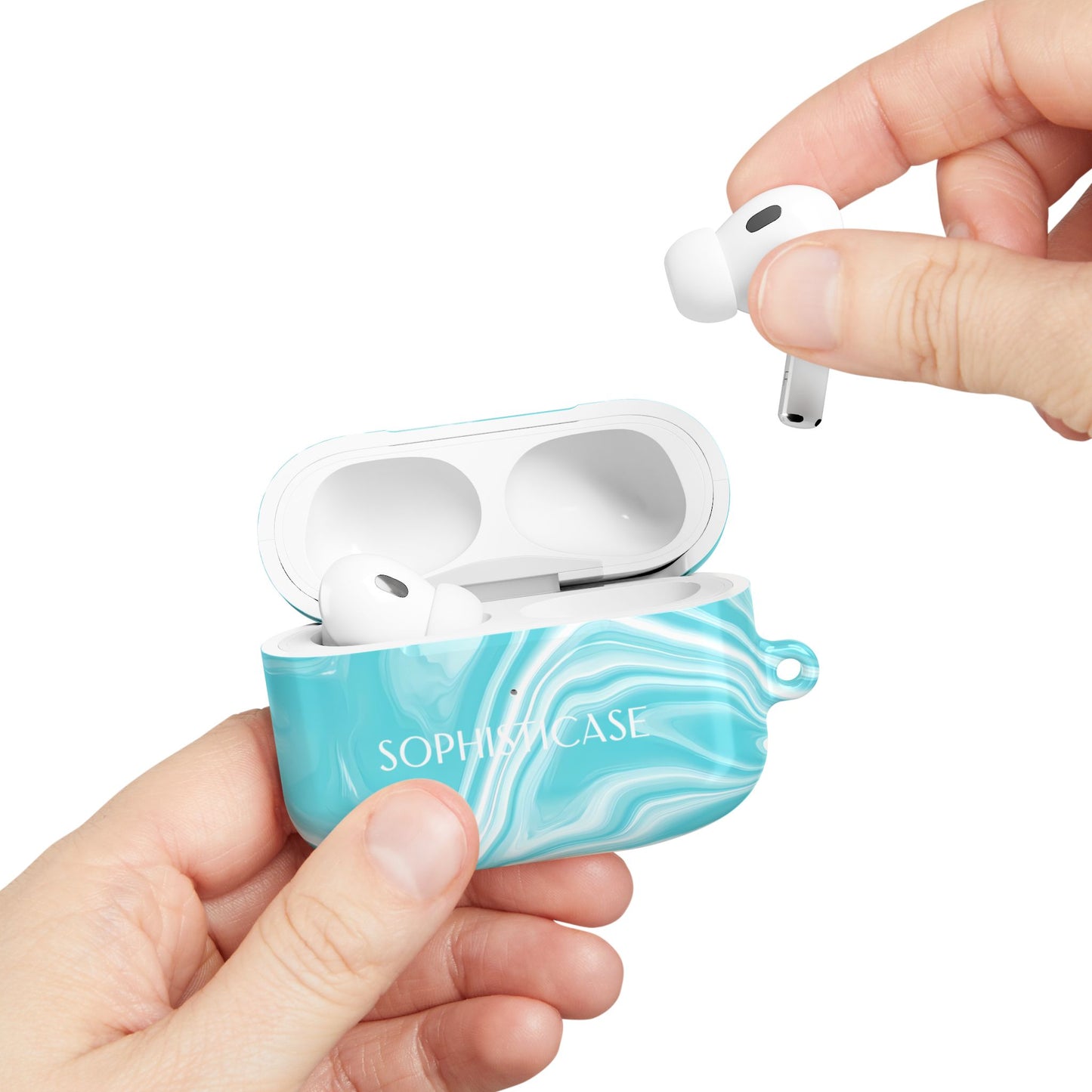 AirPod Cases - Liquid Dreams in Aqua