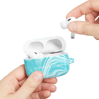 AirPod Cases - Liquid Dreams in Aqua