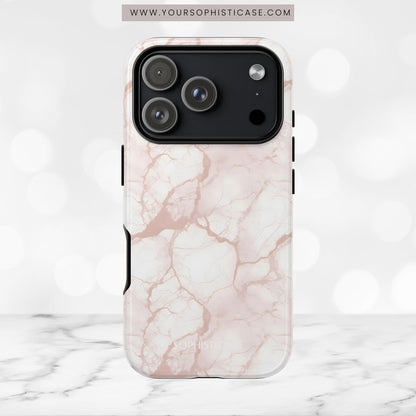 Marble Opulence in Neutral Beige - iPhone Case