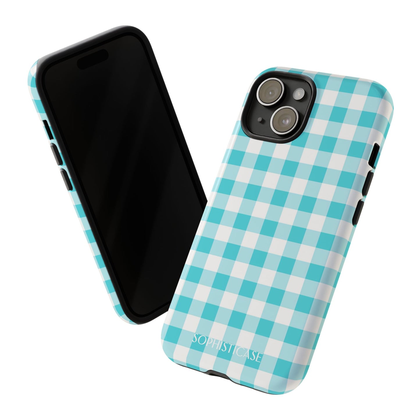 Tough Case - Gingham in Aqua