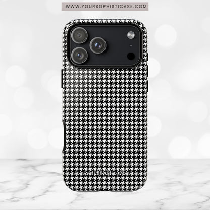 Houndstooth in Black - iPhone Case