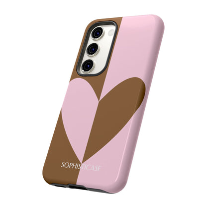 Be Mine in Pink and Brown - iPhone Case, Samsung Galaxy Case, Google Pixel Case