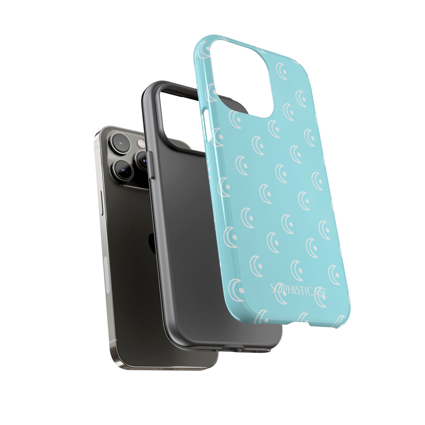 Moon Phase in Aqua - Tough Phone Case for iPhone