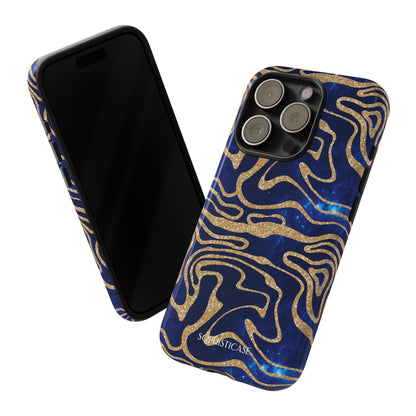 Cosmic Gold in Blue - iPhone Case, Samsung Galaxy Case, Google Pixel Case