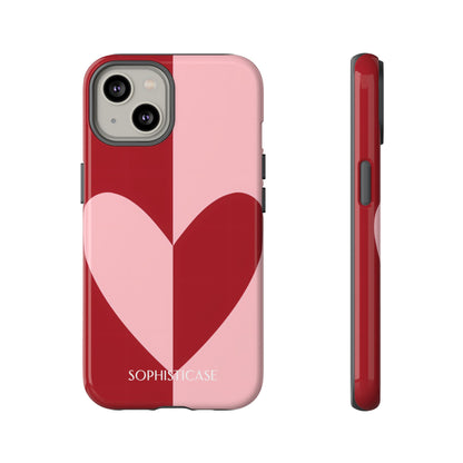 Be Mine in Red and Pink - Protective Phone Case for iPhone